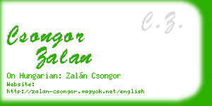 csongor zalan business card